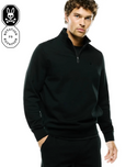 Psycho Bunny Men's Marc Quarter-Zip Sweatshirt | Black