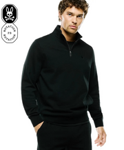 Psycho Bunny Men's Marc Quarter-Zip Sweatshirt | Black