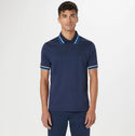 Bugatchi Tipped Solid Polo, Navy - Caswell's Fine Menswear