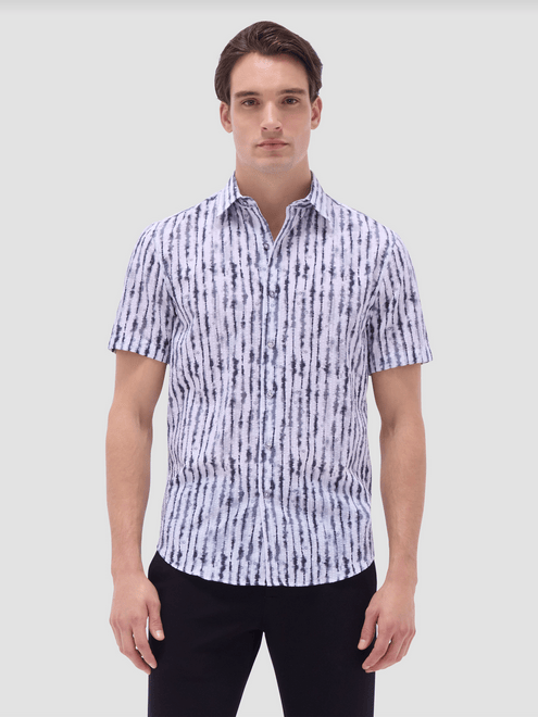 Bugatchi Orson Seersucker Shirt | Zinc - Caswell's Fine Menswear