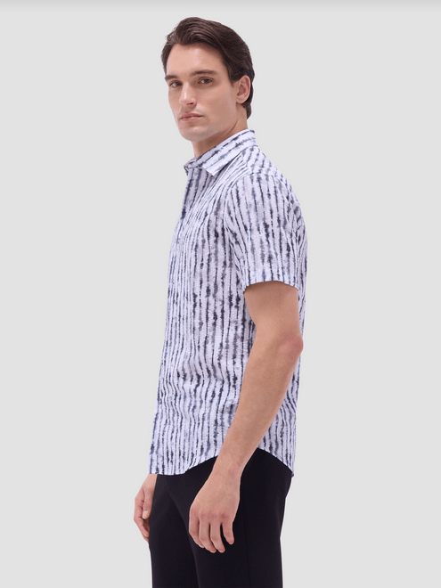 Bugatchi Orson Seersucker Shirt | Zinc - Caswell's Fine Menswear