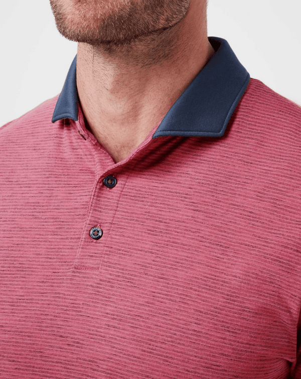 Travis Mathew Common Interest Polo | Rose Wine - Caswell's Fine Menswear