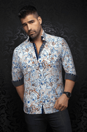Au Noir Shirt | ABERDEEN, Light Blue - Caswell's Fine Menswear