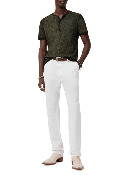 John Varvatos Arielis Henley | Moss Green - Caswell's Fine Menswear
