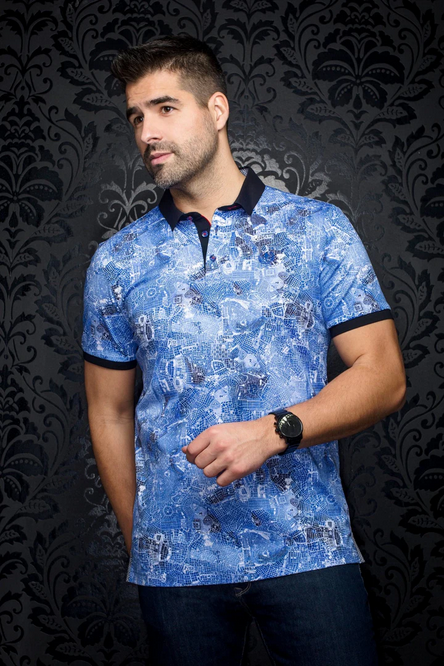 Au Noir POLO | STRATOS, Light Blue