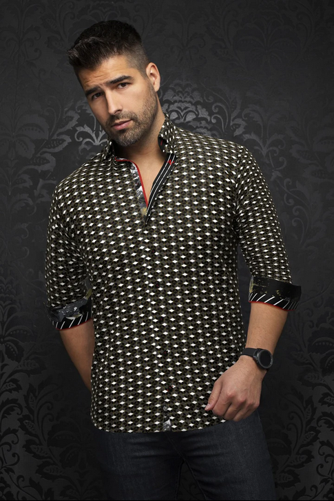 Au Noir Shirt | SUARINO, Black Gold