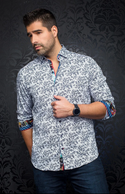 Au Noir Chemise Chemise stretch 360° | VICTOR, blanc marine