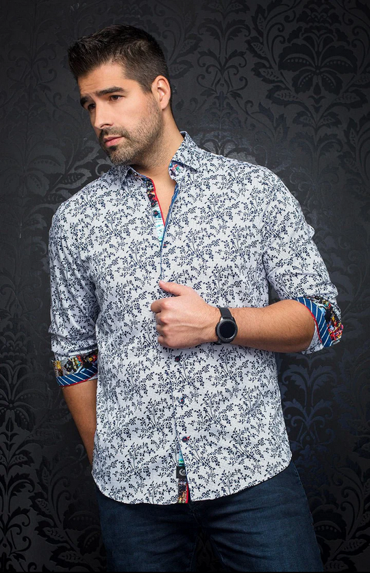 Au Noir Shirt 360° Stretch Shirt | VICTOR, White Navy