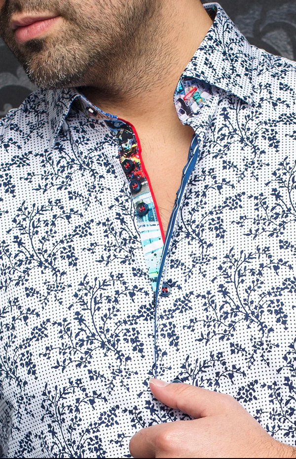 Au Noir Chemise Chemise stretch 360° | VICTOR, blanc marine
