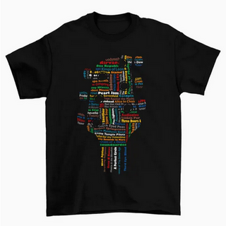 Taboo T-Shirt Msstzblkbz T-Shirt - Colorful Guitar's Head Band | Black