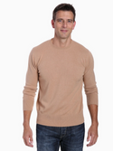 Zainuno Moizni Men's 100% Cashmere Crew Neck | Camel