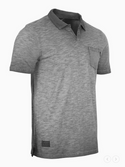 Zimego Vintage Garment Dyed Short Sleeve Polo Shirt | Charcoal