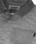 Zimego Vintage Garment Dyed Short Sleeve Polo Shirt | Charcoal