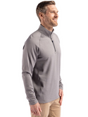 Cutter & Buck Peshastin Fleece Recycled Mens Half Zip Pullover | Grey Heather