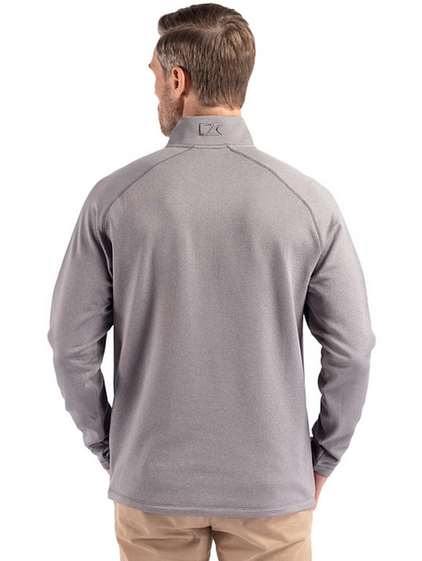 Cutter & Buck Peshastin Fleece Recycled Mens Half Zip Pullover | Grey Heather