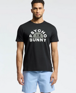 Psycho Bunny Men's Graphic Tee Goldie | Black