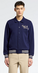 Psycho Bunny Men's Desert Coach Bomber Jacket | Evening Blue
