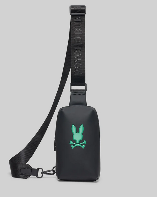 Psycho Bunny Men's Rubberized Crossbody | Black2