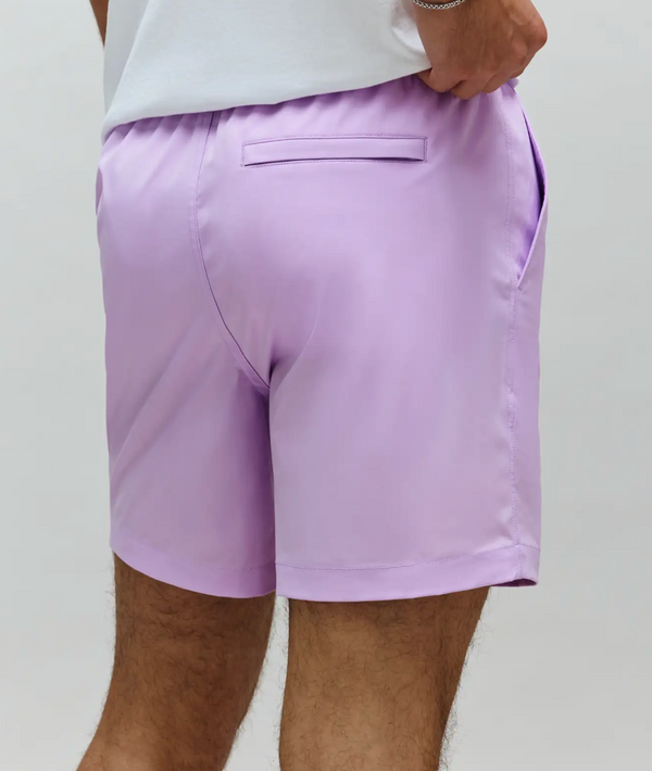 Psycho Bunny Mens Samos Hydrochromic Printed Swim Trunk | Lavendula