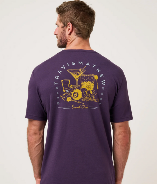 Travis Mathew Social Hour Tee | Purple Velvet