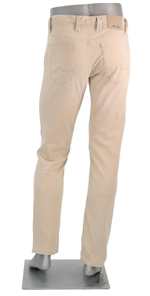 Alberto Pipe Regular Fit Light Soft Denim | Tan