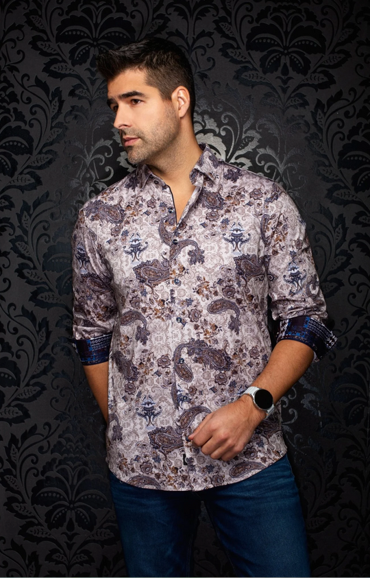Au Noir Chemise stretch | SIENNA, Stone