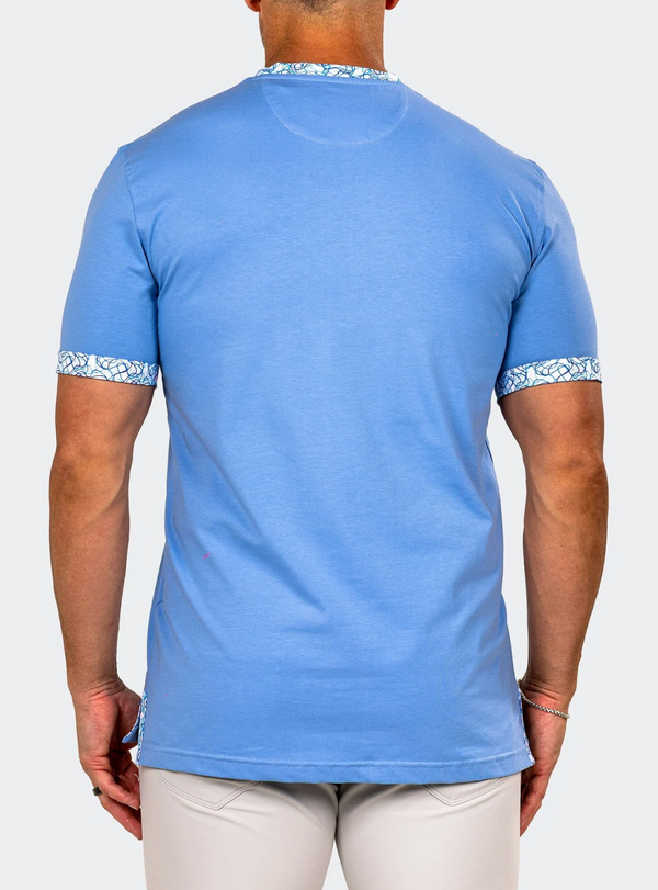 Maceoo V Neck Tee EDISON MARTHYR0005 | Blue