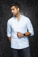 Au Noir Stretch Shirt | TELLY, Blue
