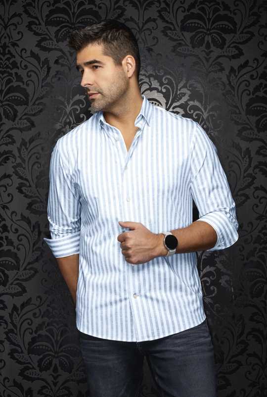 Au Noir Stretch Shirt | TELLY, Blue