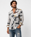 Sugar Long Sleeve Shirt NEWSPAPER | Multi