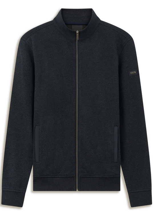 Bugatti Knit Sweater Full Zip | Olive