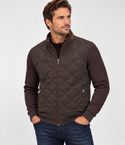 Bugatti Quilted Sweater Jacket | Brown