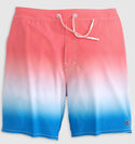 Johnnie-O Half Elastic 7" Surf Shorts, Malibu Red - Caswell's Fine Menswear