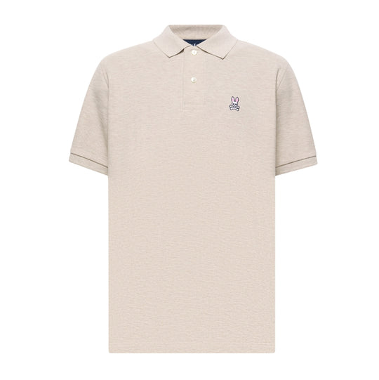 Psycho Bunny Men's Classic Pique Polo Shirt | Safari Melange