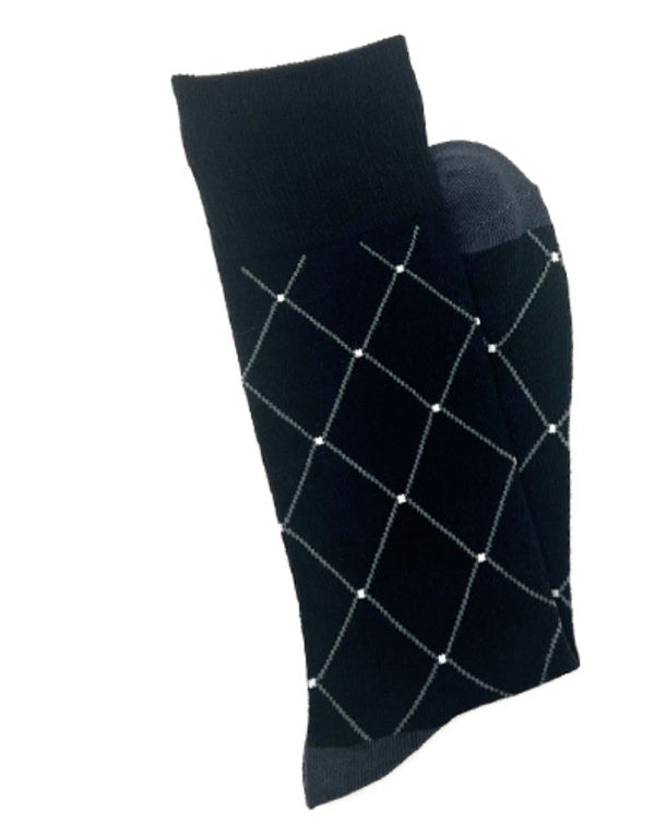 Knotz Fancy Socks, Black - Caswell's Fine Menswear