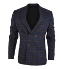 Spazio Double Breasted Wool Blazer | Navy