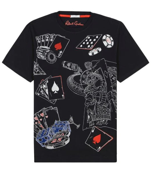 Robert Graham Lucky Roll Tee | Black