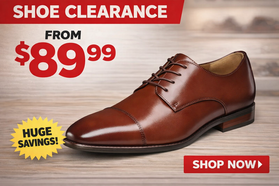Shoe clearance sale on classic oxford