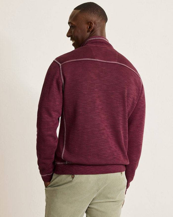Tommy Bahama Tobago Bay Half-Zip Sweatshirt | Aged Claret - Caswell's Fine Menswear