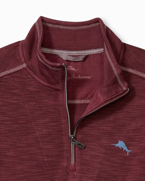Tommy Bahama Tobago Bay Half-Zip Sweatshirt | Aged Claret - Caswell's Fine Menswear