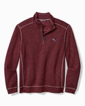 Tommy Bahama Tobago Bay Half-Zip Sweatshirt | Aged Claret - Caswell's Fine Menswear