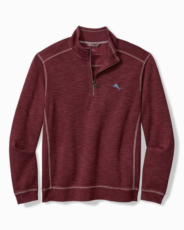Tommy Bahama Tobago Bay Half-Zip Sweatshirt | Aged Claret - Caswell's Fine Menswear