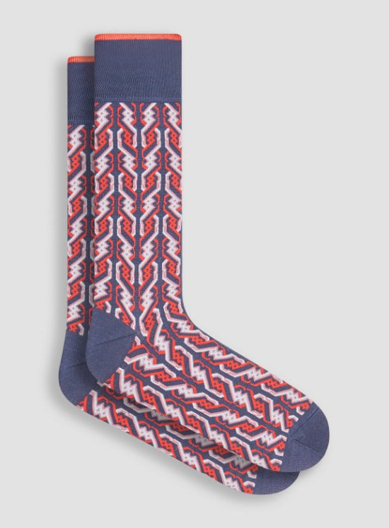 Bugatchi Socks Made in Italy, Coral - Caswell's Fine Menswear