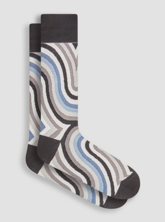 Bugatchi Socks MAde in Italy, Black - Caswell's Fine Menswear