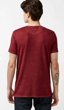 Buffalo Kasum Buttoned Henley Men's T-Shirt in Cranberry - Caswell's Fine Menswear
