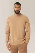 Good Man Cashmere Crew Neck Sweater, Warm Sand - Caswell's Fine Menswear