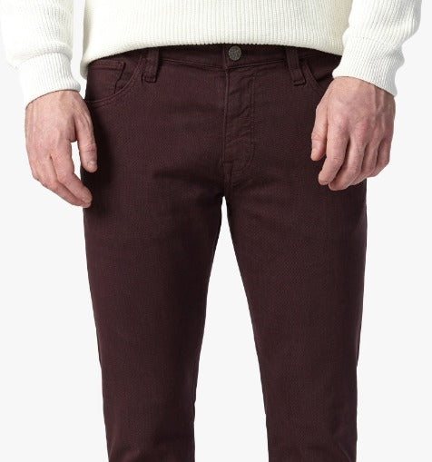 34 Heritage Cool Slim Leg Pants in Merlot Diagonal - Caswell's Fine Menswear