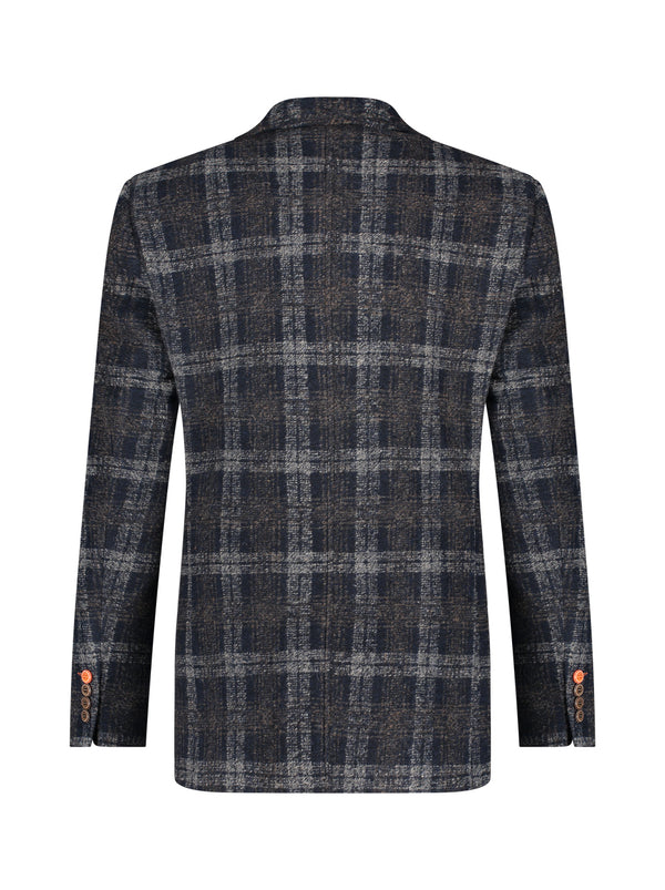 A Fish Named Fred Blazer Check | Navy - Caswell's Fine Menswear