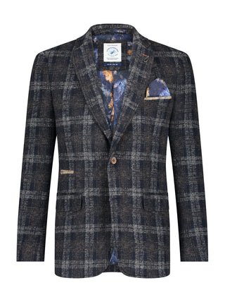 A Fish Named Fred Blazer Check | Navy - Caswell's Fine Menswear