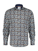 A Fish Named Fred Shirt Carabiner Ropes | Blue Multi - Caswell's Fine Menswear